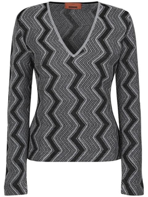 Missoni zigzag metallic jumper