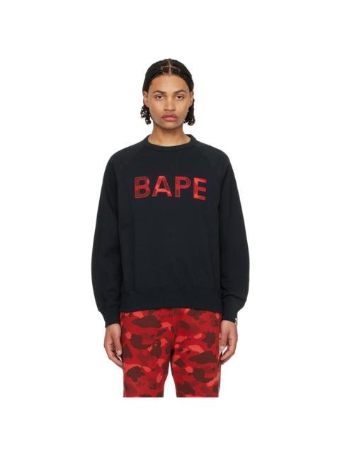 A BATHING APE® Black Patch Sweatshirt