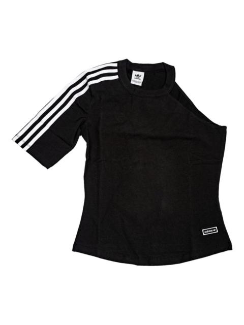 adidas three-stripe one-shoulder T-shirt