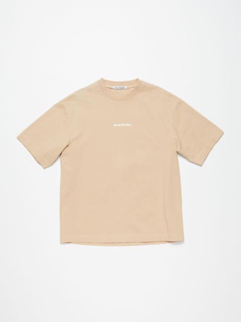 Acne Studios T-shirt stamp logo - Relaxed fit - Wheat beige