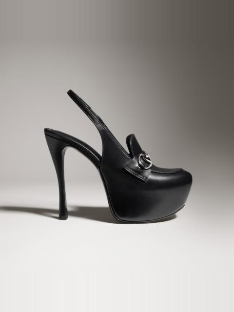 GUCCI Women's platform slingback with Horsebit