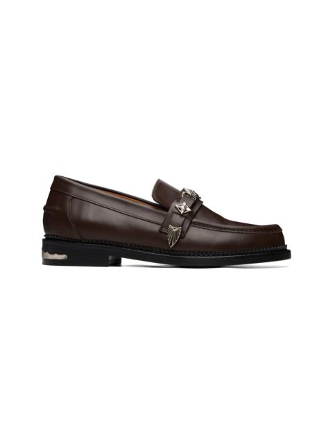 TOGA VIRILIS SSENSE Exclusive Brown Metal Loafers