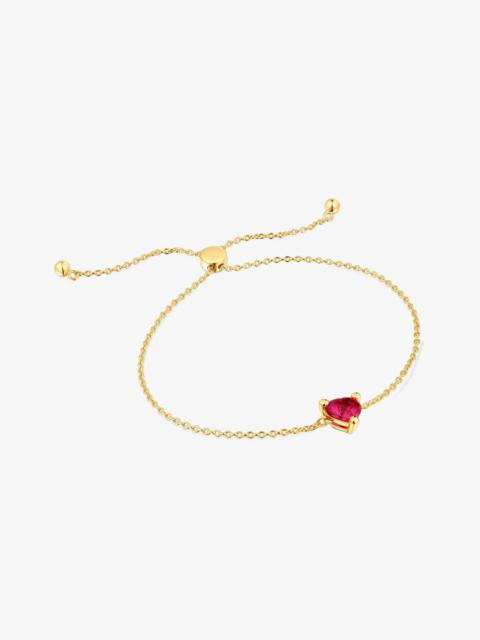 TOUS 18K gold vermeil chain Bracelet with lab-grown ruby Garden of Love LGG