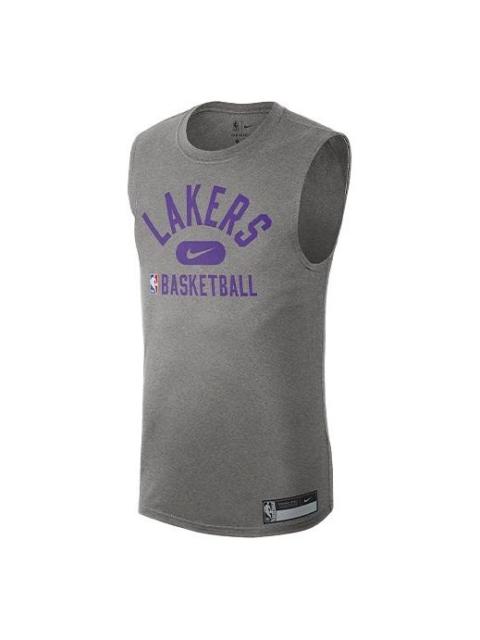 Nike Nike NBA Dri-FIT Los Angeles Lakers Basketball Training Sports Sleeveless Gray DM3228-063
