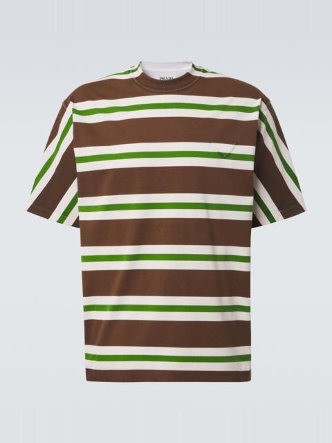 Prada Striped cotton jersey T-shirt