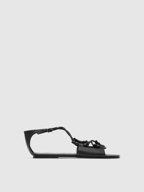 ST. AGNI Beaded Detail Sandal - Black