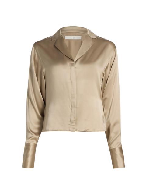 CO Women's Drop Armhole Silk Shirt - Sesame