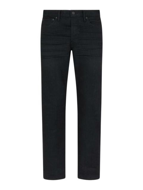 TOM FORD 1950S-STYLE STRAIGHT-LEG WASHED BLACK DENIM JEANS
