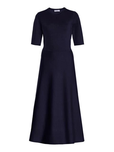 Seymore Knit Dress in Navy Cashmere Wool with Silk