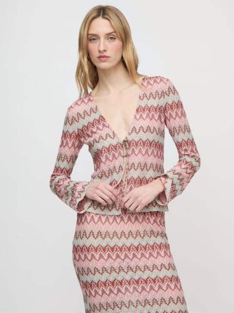 Hill House Home The Delia Top - Pink Multi Smooth Shimmer Knit