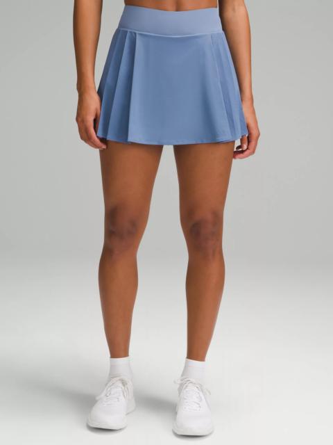 Side-Pleat High-Rise Tennis Skirt