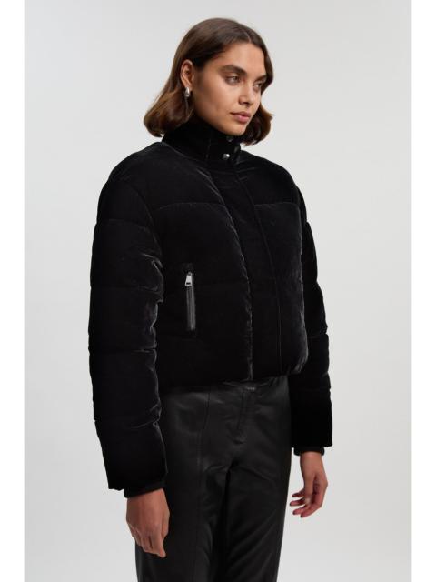 KAREN MILLEN Padded Velvet Short Coat