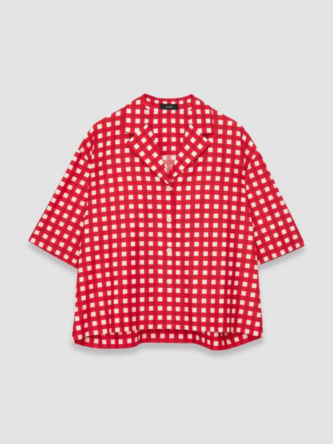JOSEPH Vichy Cotton Silk Leopold Shirt
