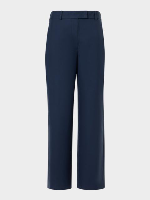 AKRIS Christelle Cotton Cropped Wide-Leg Trousers
