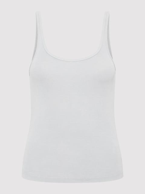 ST. AGNI Organic Cotton Slim Scoop Tank - Sliver