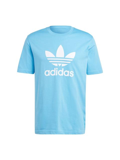 adidas Adicolor Trefoil T-shirt Asia Sizing 'Blue' IR7980