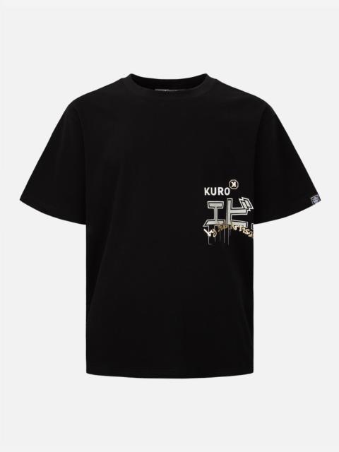 EVISU Graffiti Effect Logo and Slogan Print T-shirt