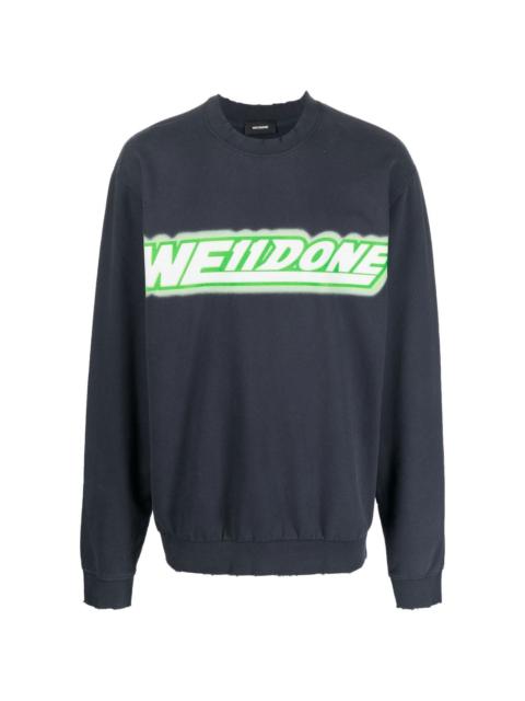 We11done logo-print detail sweatshirt