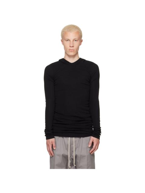 Rick Owens Black Tower Rib LS Hoodie