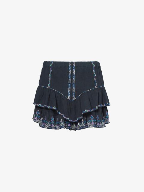 Isabel Marant Étoile Jocadia embroidered cotton mini skirt