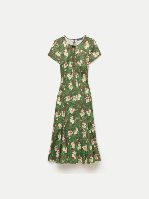 J.CREW Natasha slip dress in honeybee floral print cupro blend