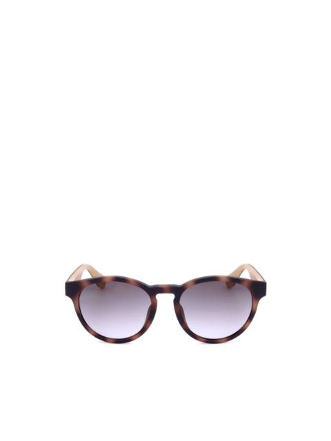 adidas tortoiseshell-effect round-frame sunglasses