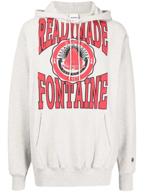 Readymade logo-print long-sleeve hoodie