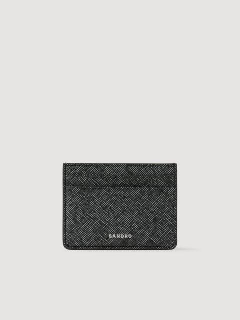 Sandro RECONSTITUTED LEATHER CARDHOLDER