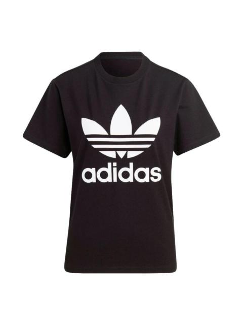 adidas (WMNS) adidas Adicolor Classics Trefoil T-Shirt 'Black White' IB7421