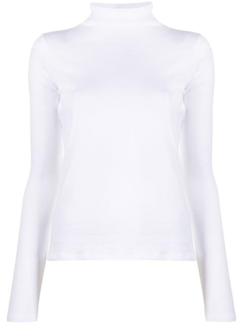 Vince roll-neck cotton blouse