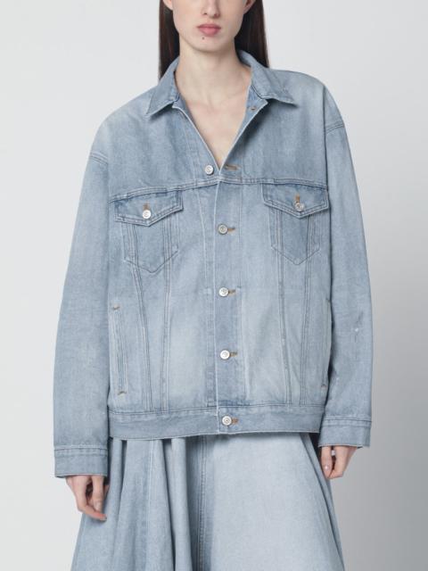 BALENCIAGA Light blue vintage-effect denim jacket