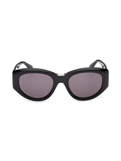 Max Mara Women's 52MM Oval Sunglasses - Black