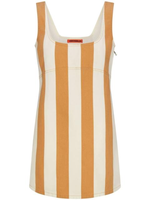 SIMONMILLER Sahara striped denim dress