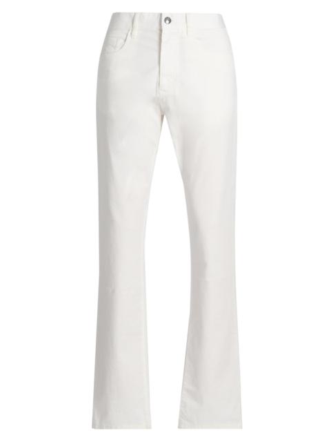 Canali Men's Stretch-Cotton Straight Jeans - White