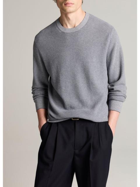 Vince Geo-Jacquard Wool-Blend Crew Neck Sweater