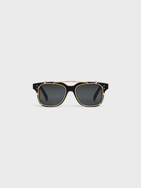 Black Frame 51 Sunglasses in Acetate with Metal