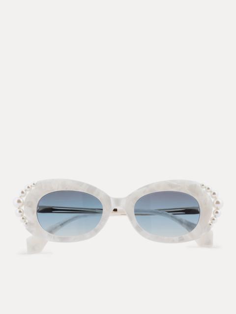 Vivienne Westwood Vivienne Westwood Women's Pearl Cat Eye Sunglasses - Gloss White Pearl