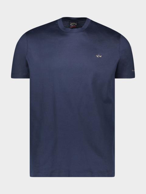 Organic Cotton T-Shirt With Gold Placquered Metallic Shark