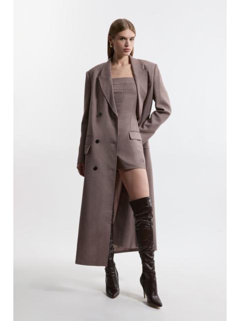 KAREN MILLEN Wool Blend Tailored Playsuit