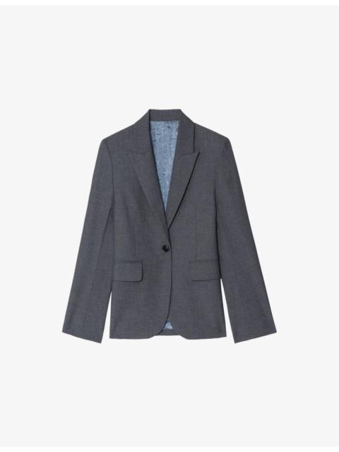 Zadig & Voltaire Vavy Rhinestone-Embellished Stretch-Woven Blazer
