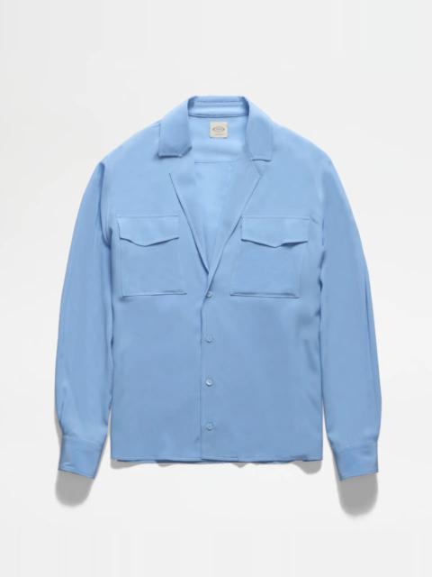 Tod's SHIRT IN SILK - LIGHT BLUE