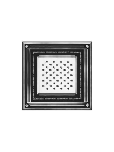 Dolce & Gabbana monogram-pattern silk scarf
