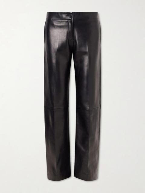 KHAITE Mita Leather Straight-leg Pants