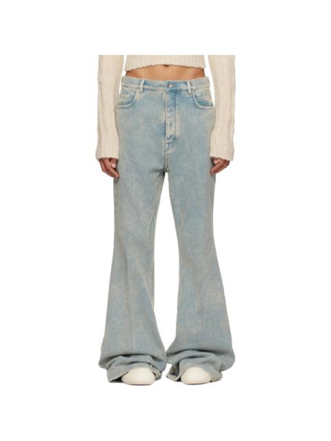 Rick Owens Blue Tower Bolan Bootcut Jeans