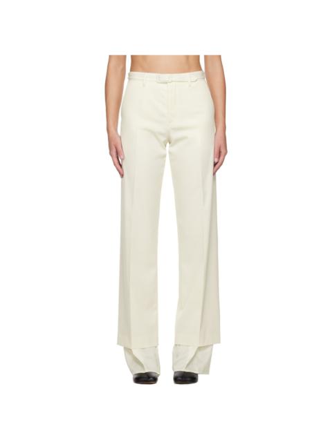 MM6 Maison Margiela Off-White Layered Trousers