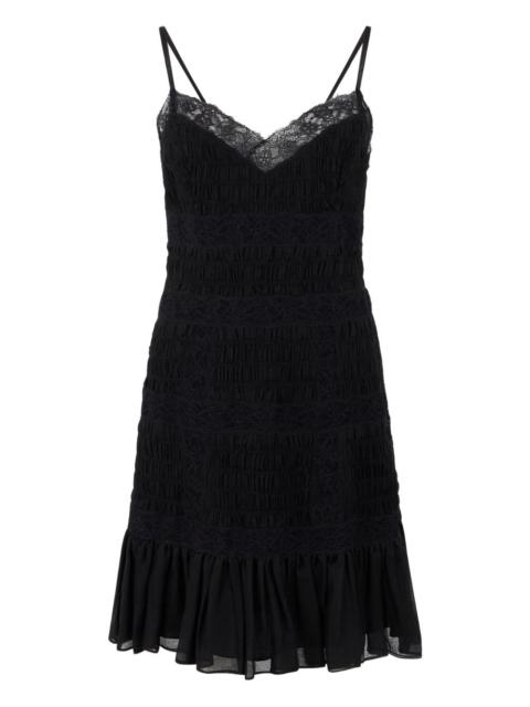 Valentino lace-trim ruffled dress