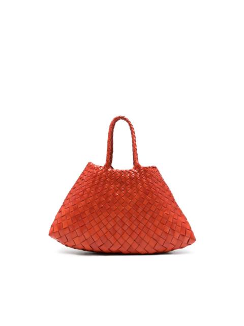 DRAGON DIFFUSION small Santa Croce woven leather shoulder bag