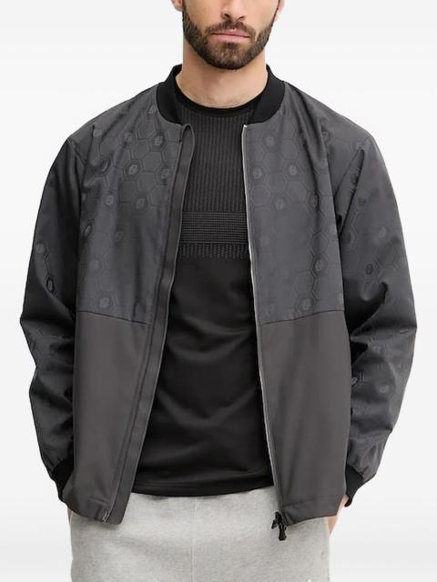 BOSS hexagon-pattern bomber jacket