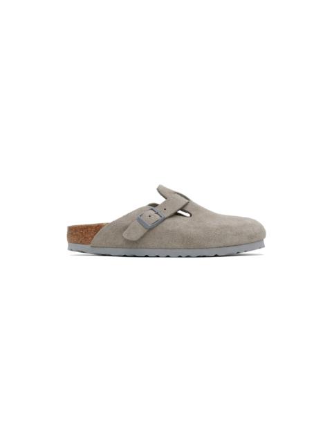 BIRKENSTOCK Gray Boston Loafers