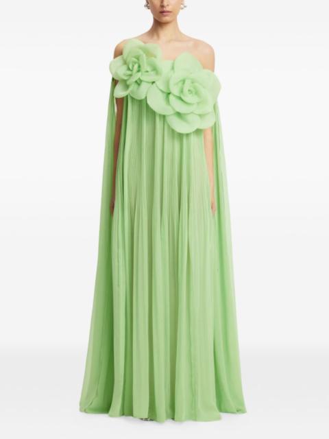 LEO LIN Jaclyn flower-detail maxi dress